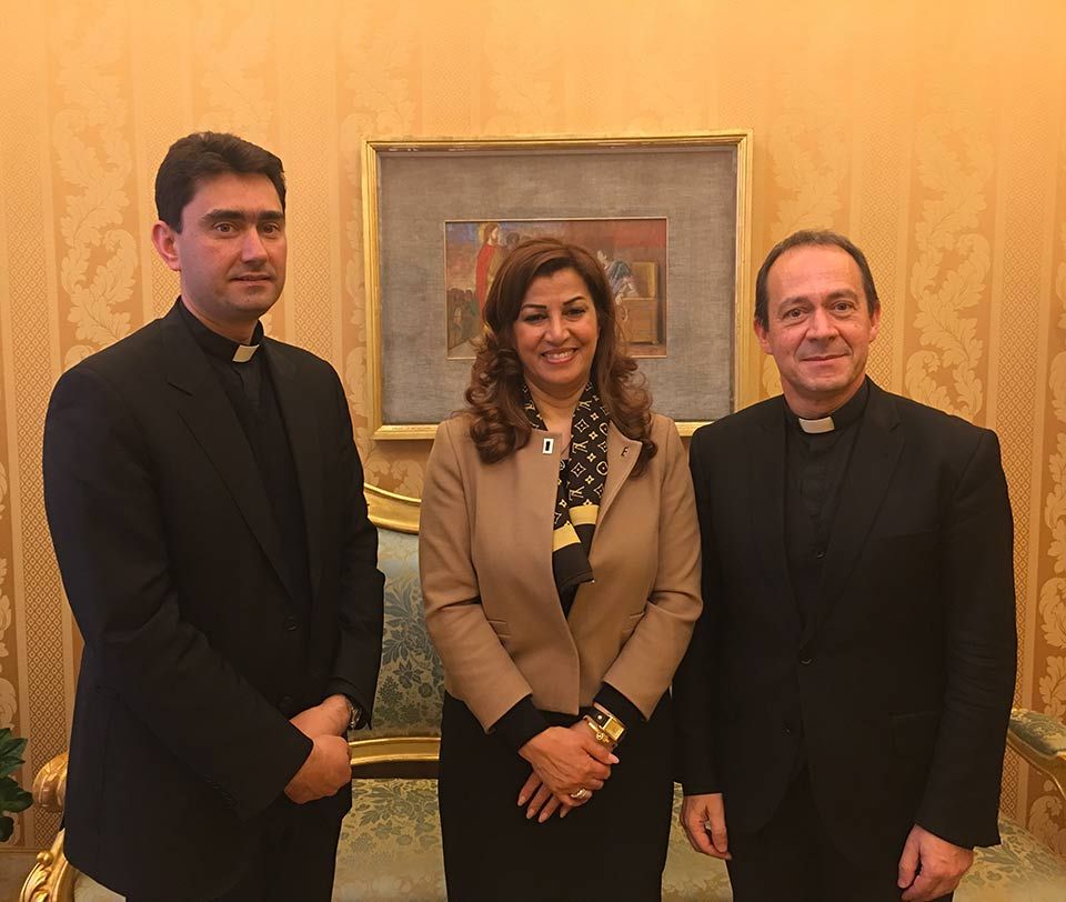 Mrs. Kader meets the Undersecretary for Relations with States, Antoine
          Camilleri