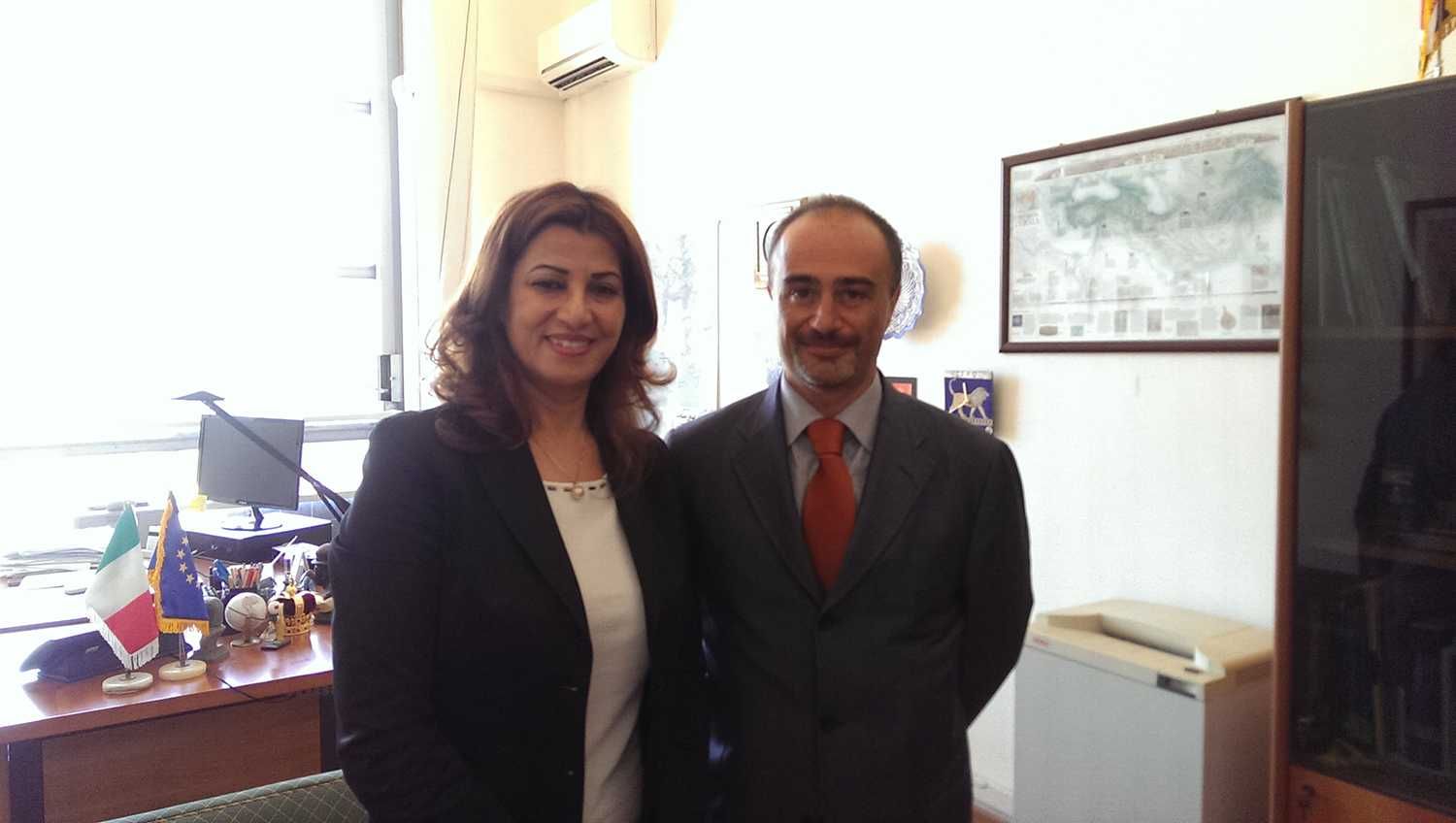 Mrs. Kader meets Cons. Monti at the Ministry of Foreign Affairs