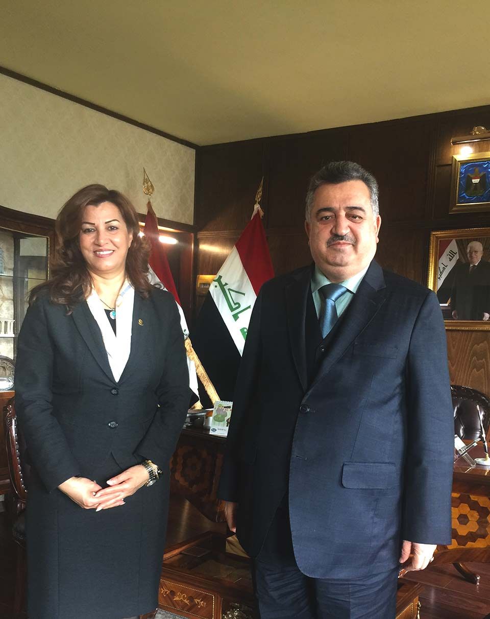 Mrs. Kader visits Iraqi Ambassador to the Holy See