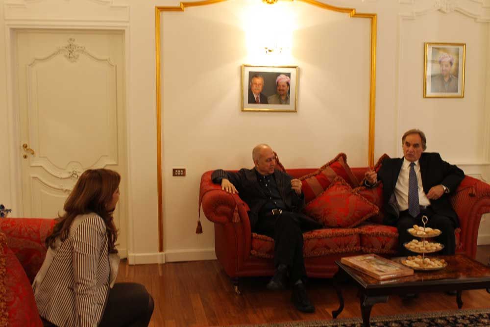 Visit to the KRG Representation of the two Kurdish artists, Ata Kazaz and Amad Baldin.