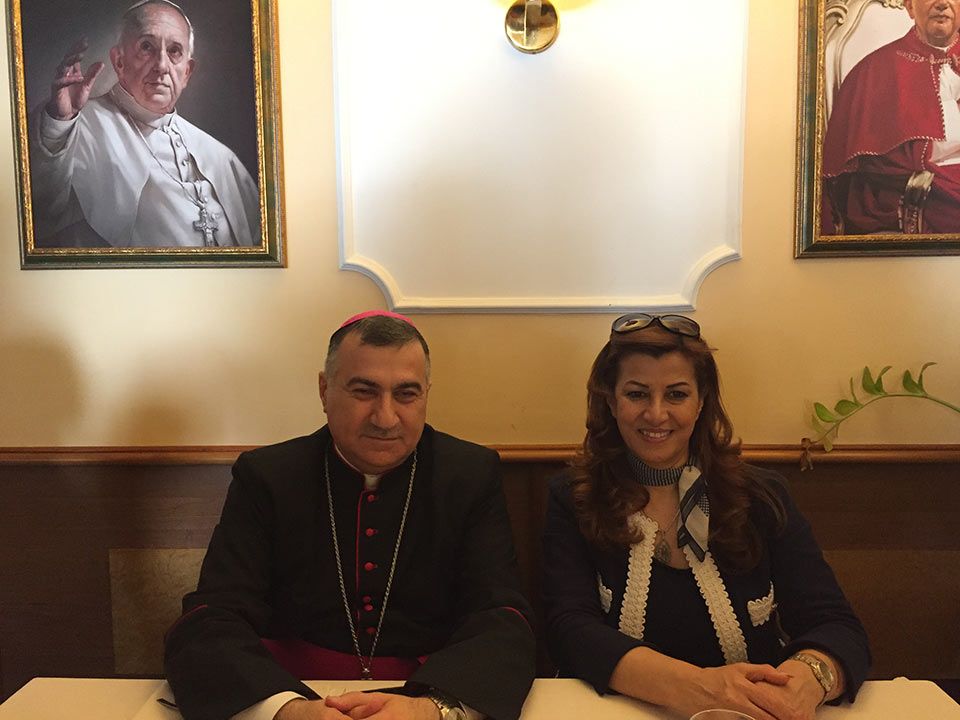 Mrs. Kader meets Mgr Bashar Warda