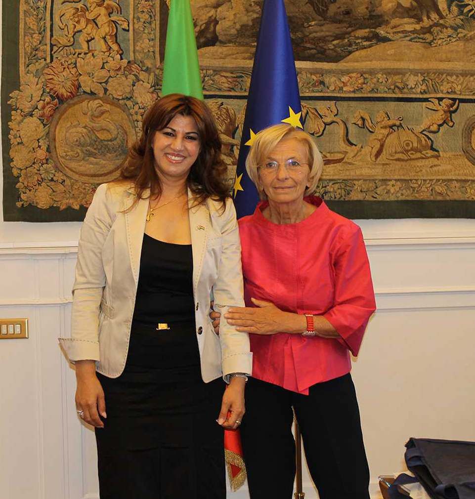 The High Representative of the Kurdistan Regional Government in Italy, Dr. Rezan Kader, met with the Minister of Foreign Affairs, HE Min. Emma Bonino, at the Farnesina.