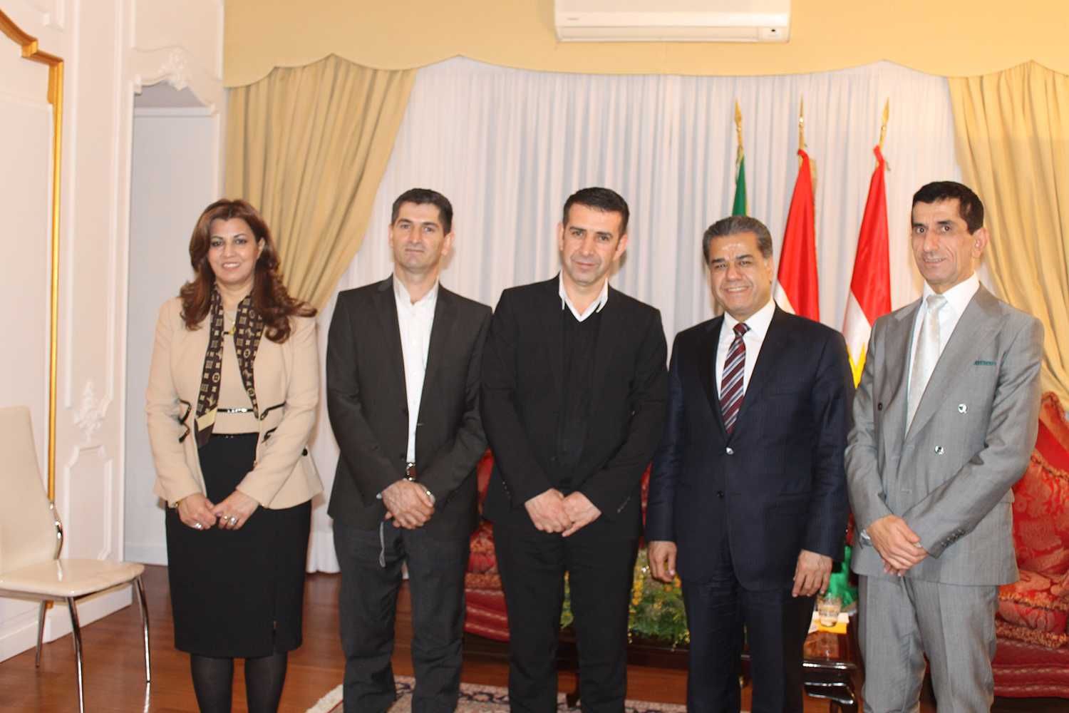 Minister Falah Mustafa meets with the Kurdish community of the Alto Adige region at the Representative Office of the Kurdistan Regional Government in Italy.