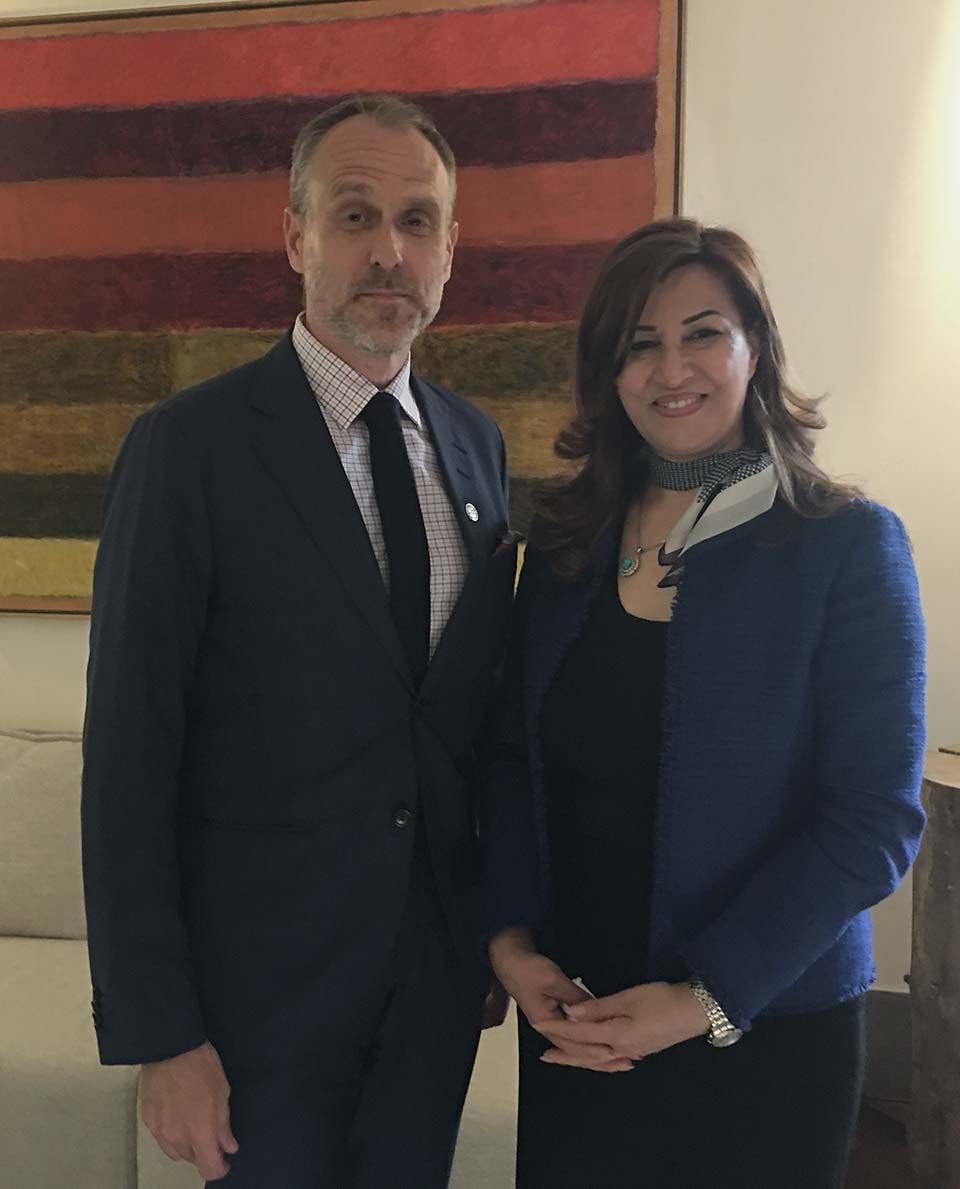 Mrs. Kader meets the Ambassador of Finland to Italy