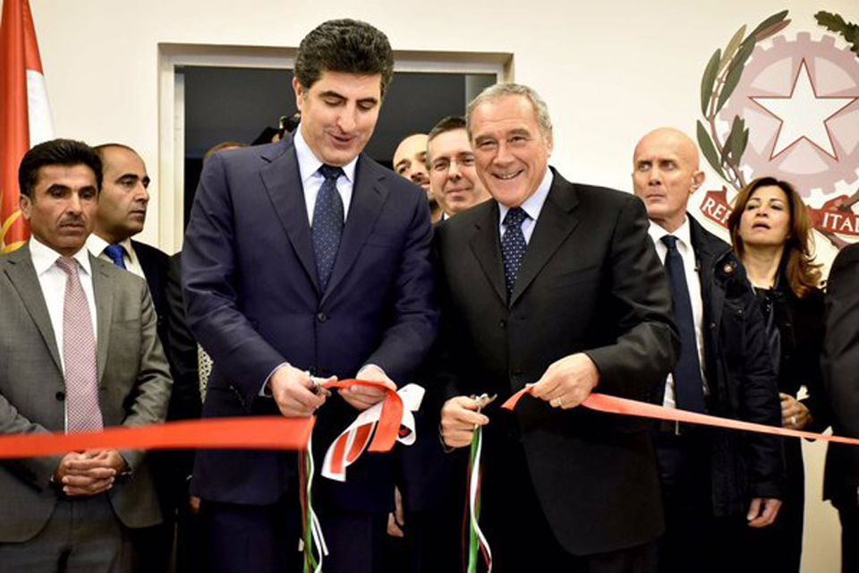 The President of the Senate Grasso officially opens the Italian consulate in Erbil