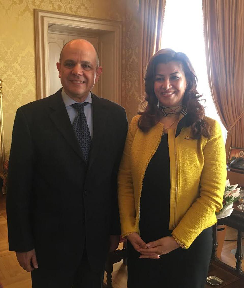 Mrs. Kader met the Ambassador of the Republic of Turkey in Italy,
          Murat Salim Esenli