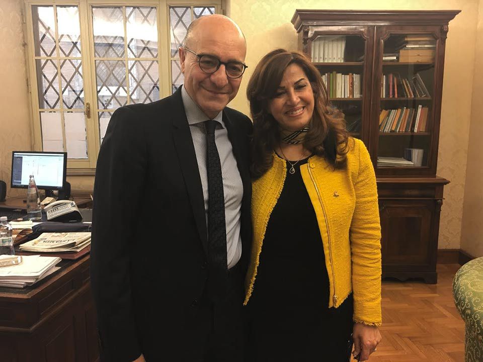 Mrs. Kader met with the President of the Defense Commission at the
          Senate, Sen. Nicola Latorre