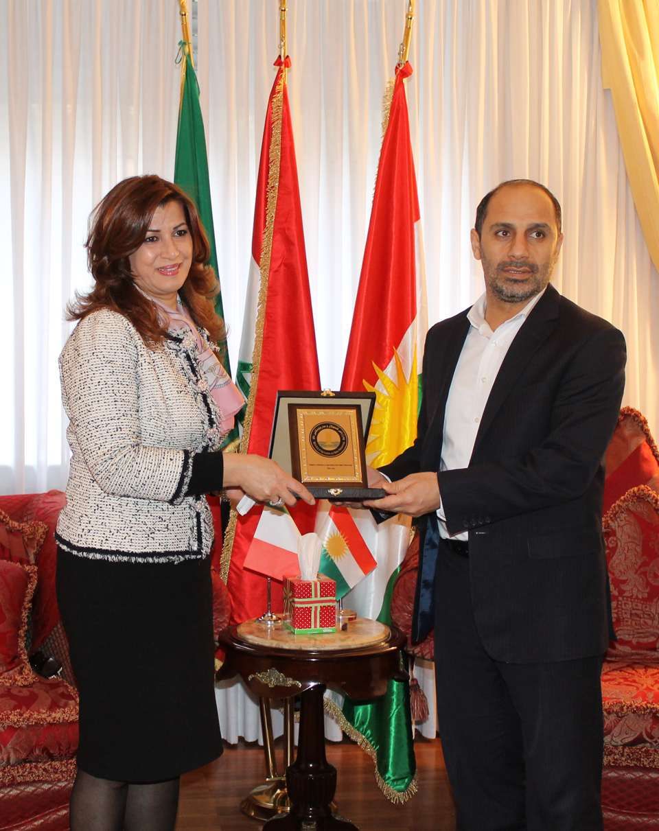 Minister Majeed visits the Kurdistan Regional Government's Representative Office in Italy