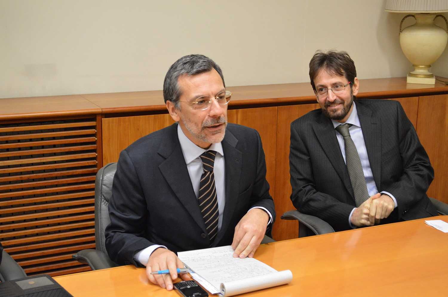 Official Visit of Minister Falah Mustafa to Minister Pl. Mauro Conciatori of the Ministry of Foreign Affairs