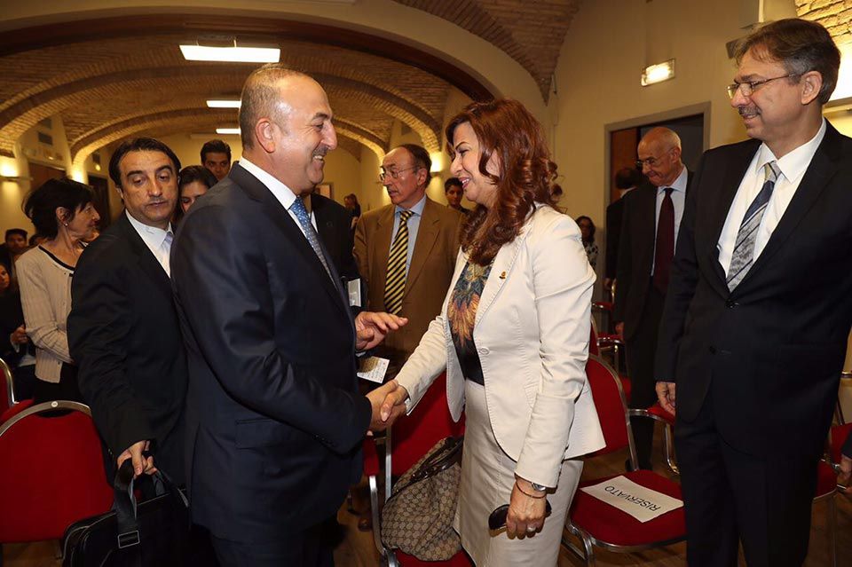 Mrs. Kader participates in the Conference of the Turkish Minister of
          Foreign Affairs