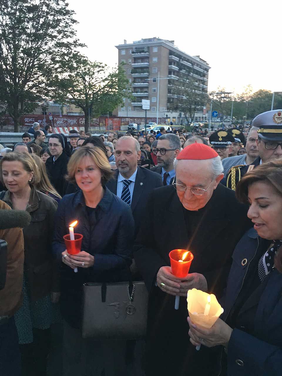 Mrs. Kader took part in the Via Crucis for " The Crucified Women "